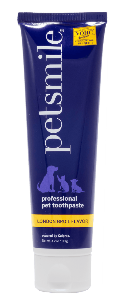 PETSMILE VOHC Approved Professional Pet Toothpaste - London Broil Flavor - Large 119G - Sparklet