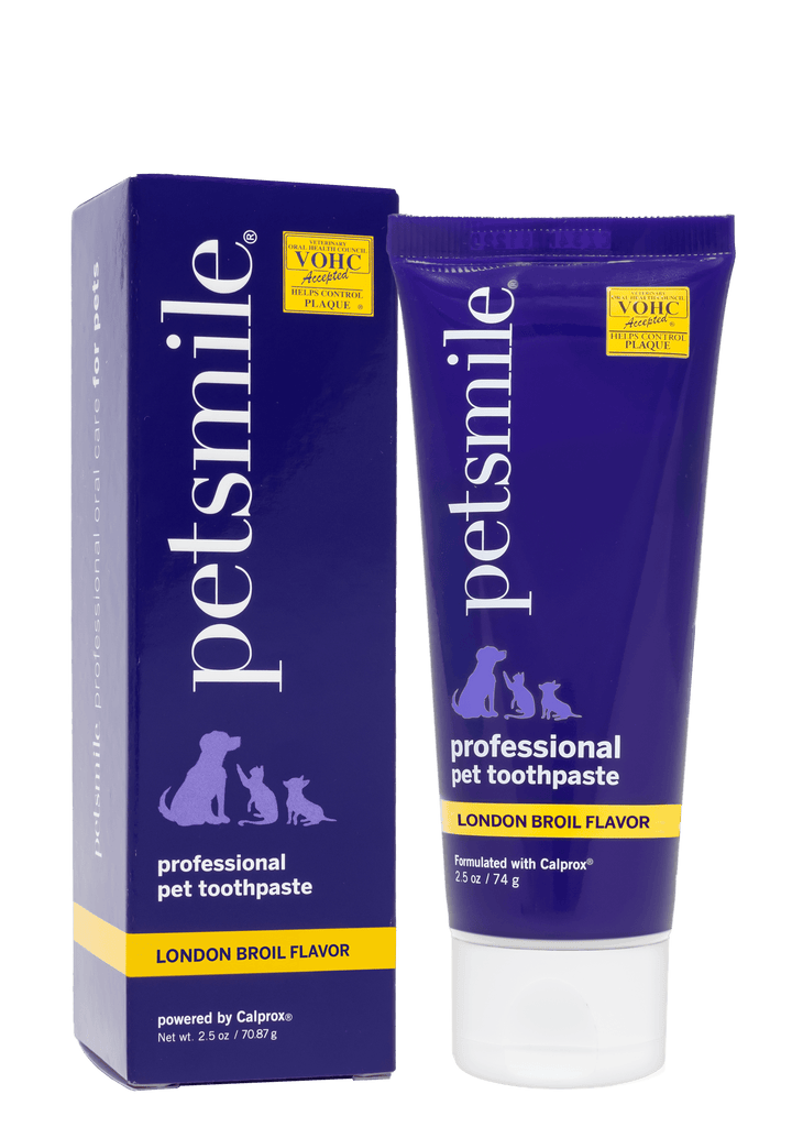 PETSMILE VOHC Approved Professional Pet Toothpaste - London Broil Flavor - Small 74G - Sparklet