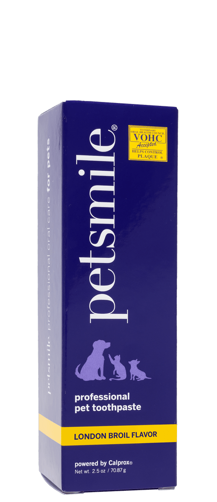 PETSMILE VOHC Approved Professional Pet Toothpaste - London Broil Flavor - Small 74G - Sparklet