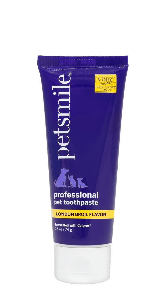 PETSMILE VOHC Approved Professional Pet Toothpaste - London Broil Flavor - Small 74G - Sparklet