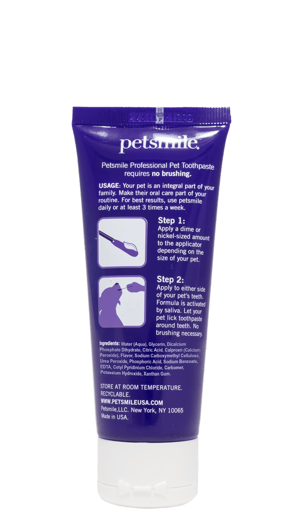 PETSMILE VOHC Approved Professional Pet Toothpaste - London Broil Flavor - Small 74G - Sparklet