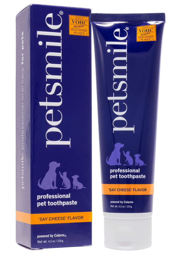 PETSMILE VOHC Approved Professional Pet Toothpaste - Say Cheese Flavor - Large 119G - Sparklet