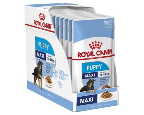 ROYAL CANIN Maxi Puppy Wet Food Gravy Pouches 10X140G - Sparklet