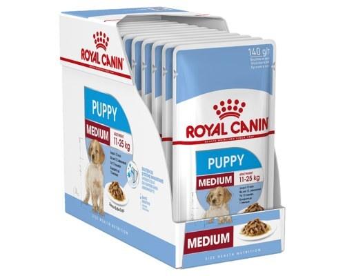 ROYAL CANIN Medium Puppy Wet Food Gravy Pouches 10X140G - Sparklet