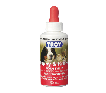 TROY Puppy & Kitten Worm Syrup 50ML - Sparklet