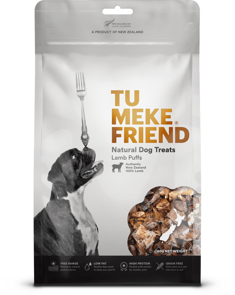 TU MEKE FRIEND Air-Dried Natural Dog Treats Lamb Puffs 80G - Sparklet