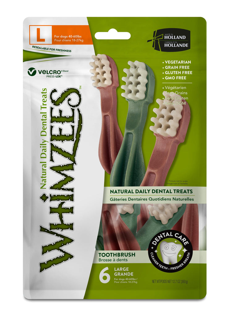 WHIMZEES Natural Daily Dental Toothbrush Chews For Adult Dog Large Breed (18-27KG) - Sparklet